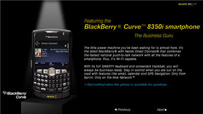 blackberry curve notifications