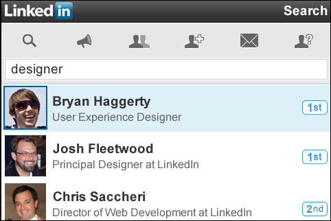 LinkedIn for BlackBerry