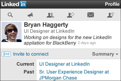 LinkedIn for BlackBerry